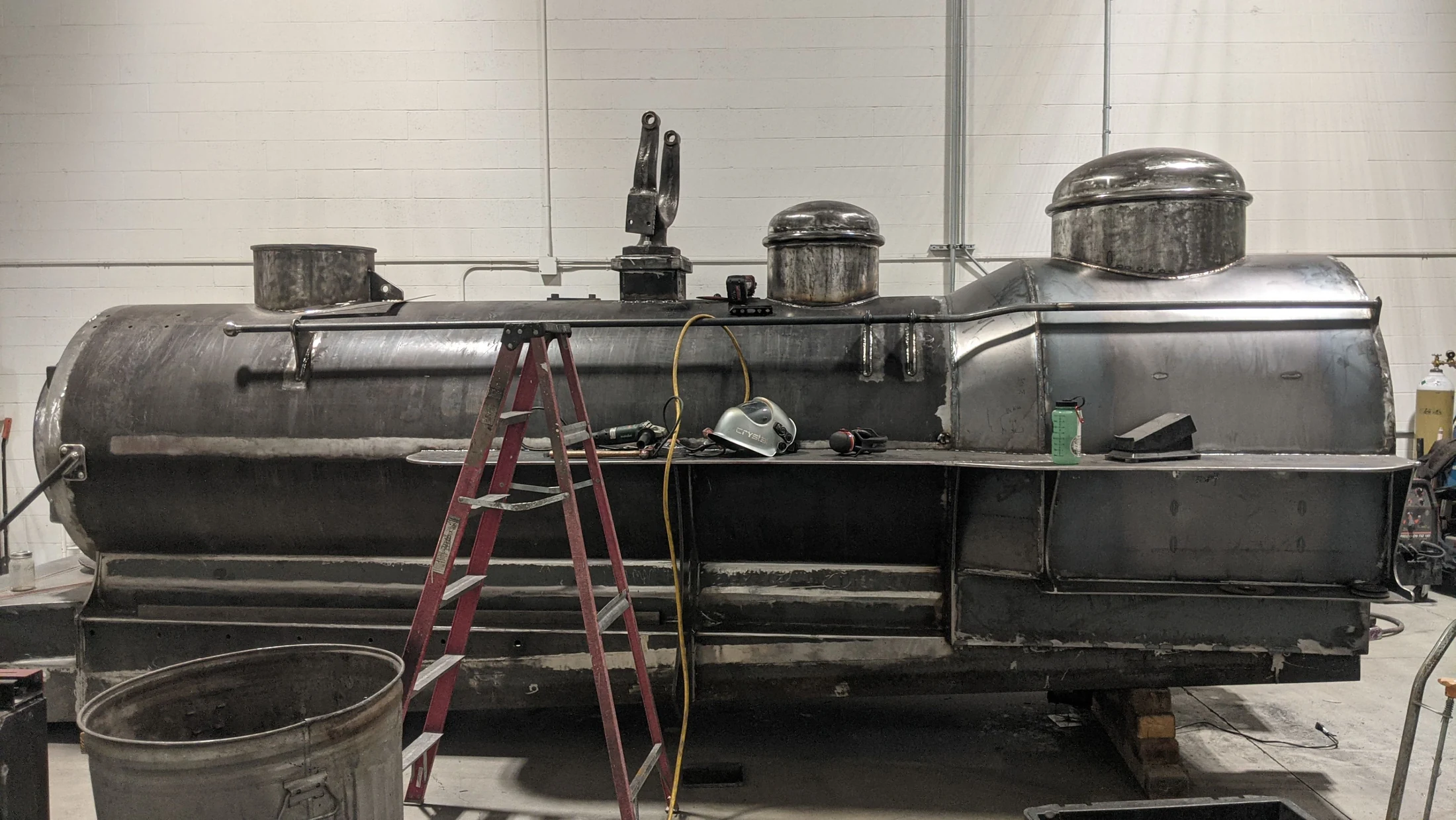 Boiler structure during Lawn Dart fabrication