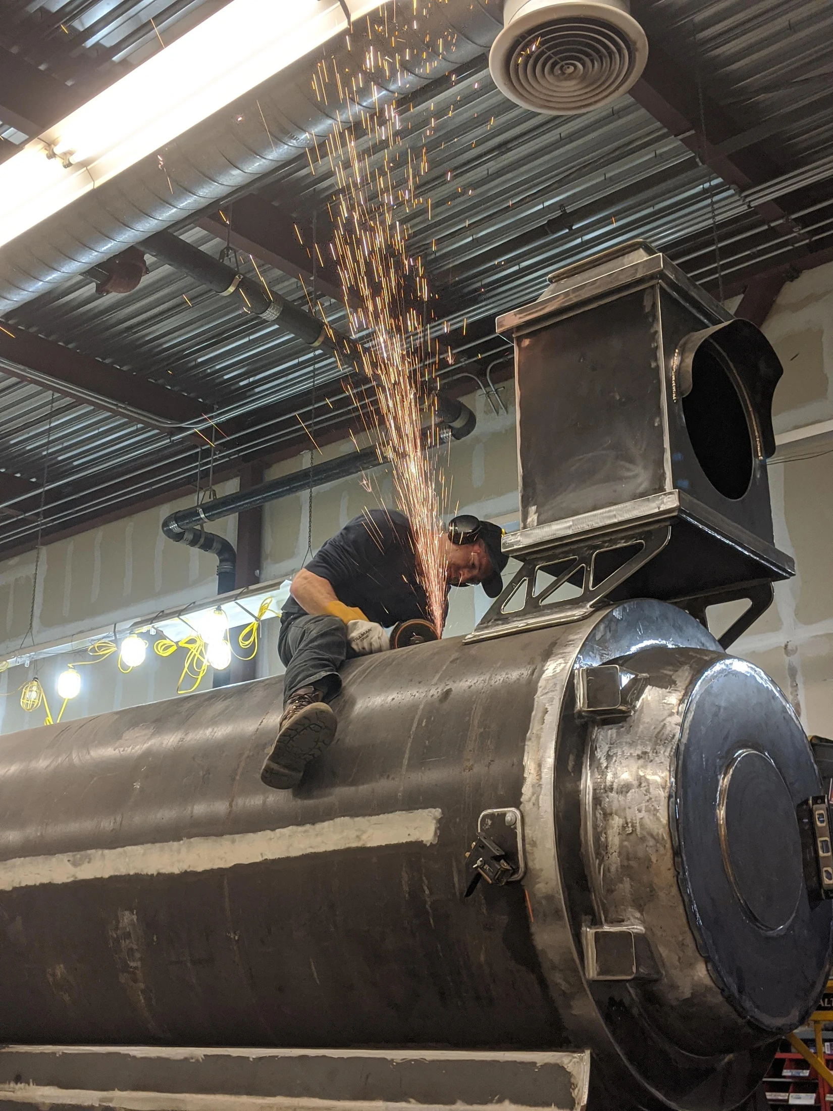 Fabrication work on top of Lawn Dart