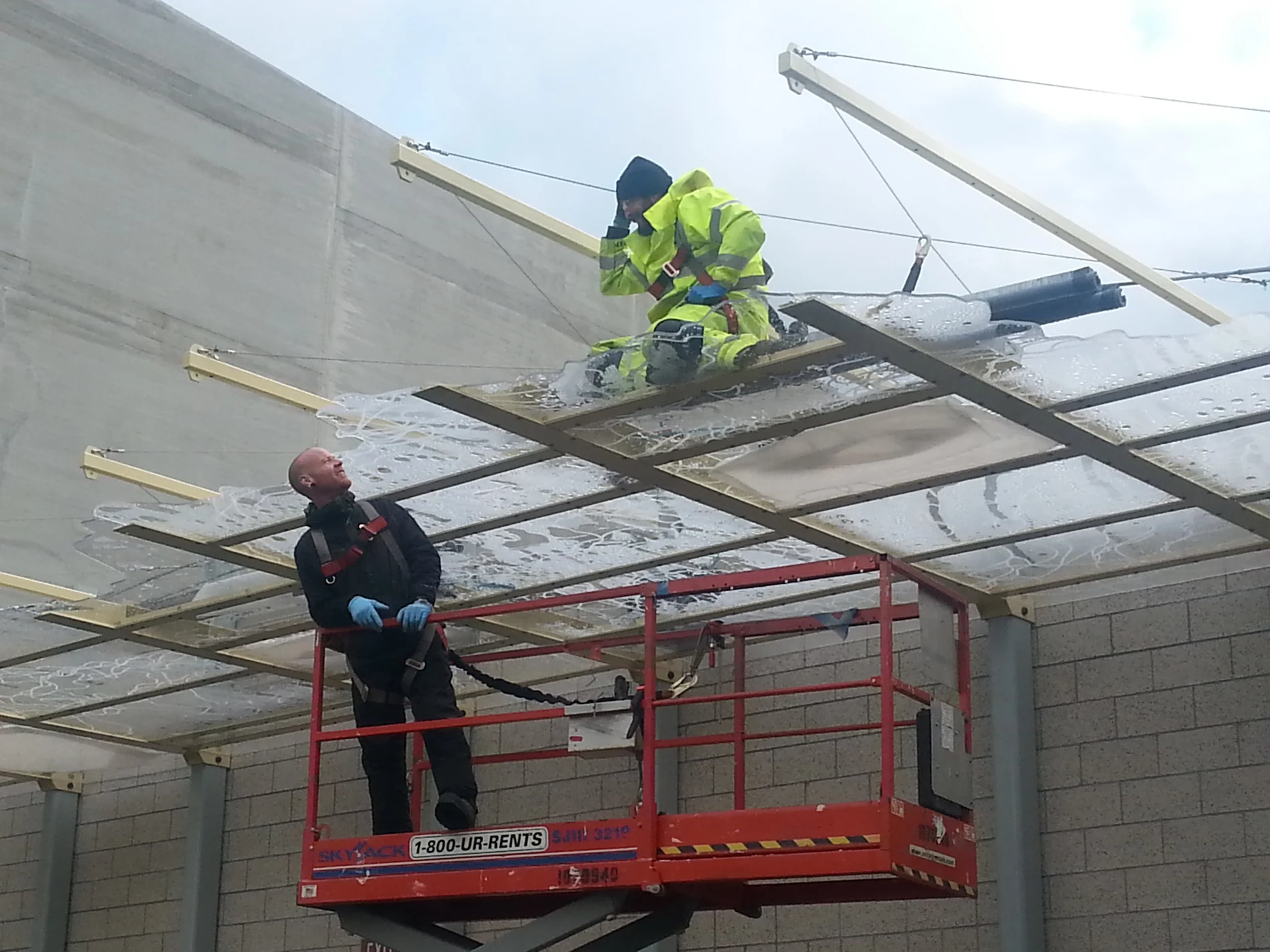 Passing Storms components being installed on site